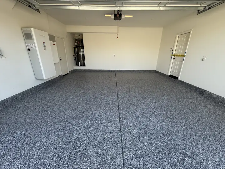 Finished Flake Floor Three Car Garage Menifee Ca