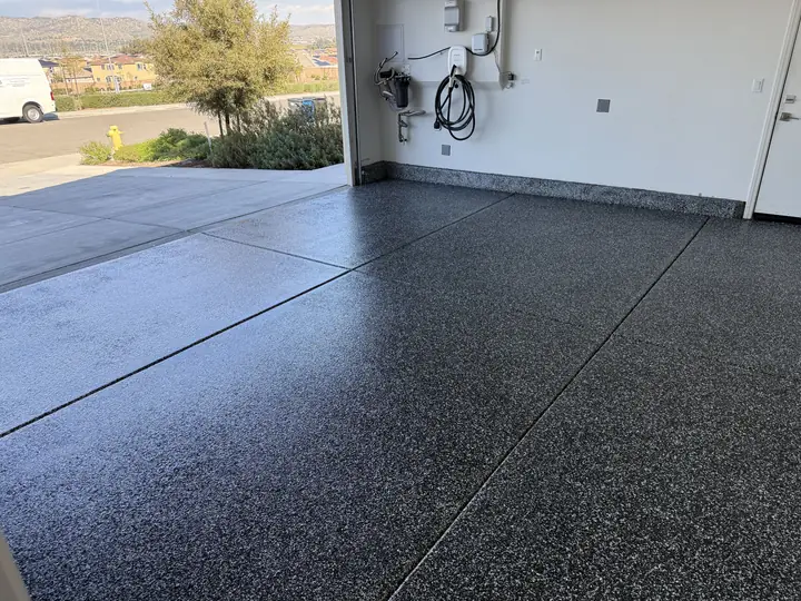 Flake Garage Floor Door Open Menifee Ca