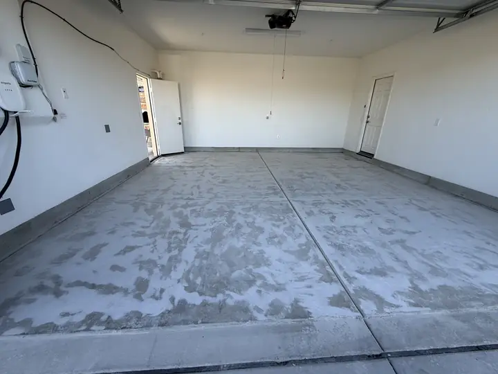 Prepped Garage Slab Ready To Coat Menifee Ca
